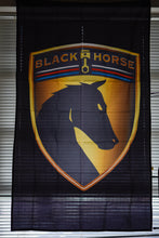 Load image into Gallery viewer, Horizontal / Vertical Black Horse Garage Flag